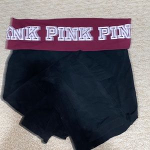 Pink fold over leggings